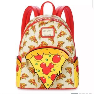 Mickey Mouse Pizza Loungefly Mini Backpack Disney Eats Bag Purse NIB NEW